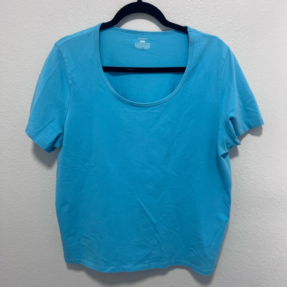 Jones Sport Plus Size Turquoise T-Shirt Size X Large